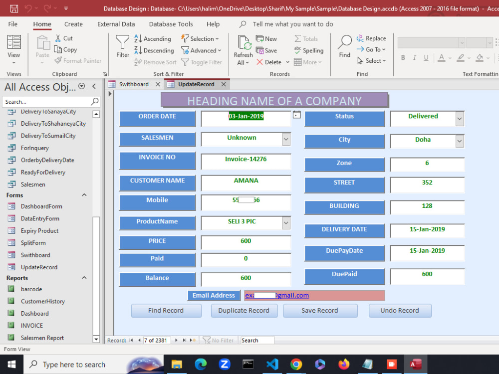 Database design and management with Access | Upwork