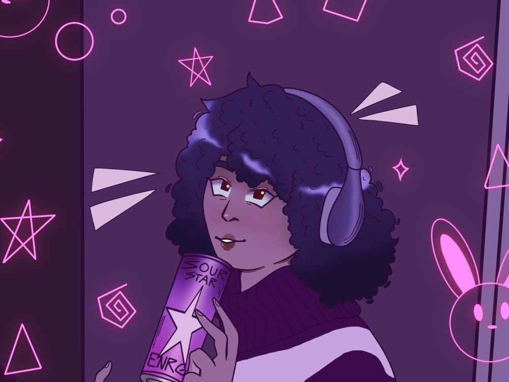 A bright and colorful personal digital illustration Upwork