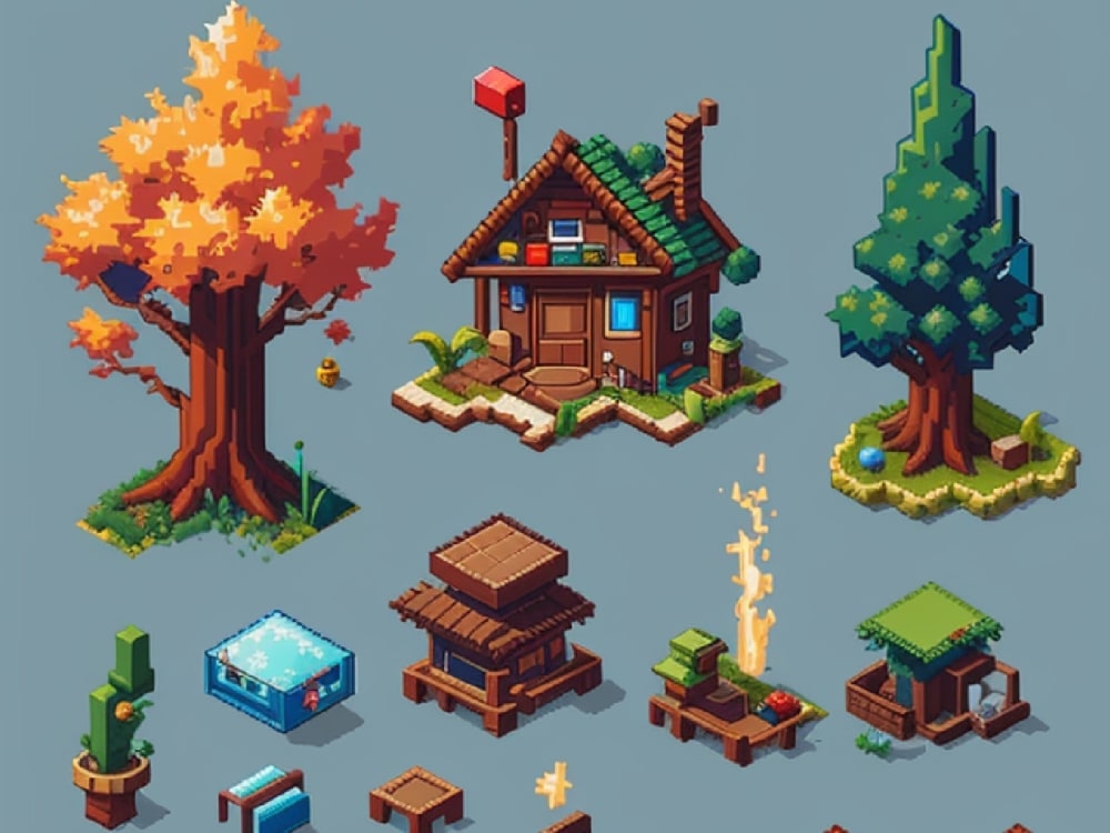 Create an Isometric Pixel Art House in Adobe Photoshop