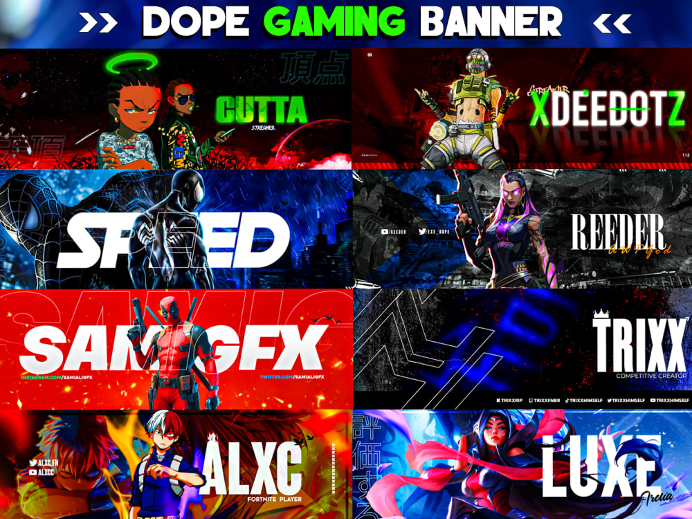 HOW TO MAKE GAMING  BANNER LIKE A PRO