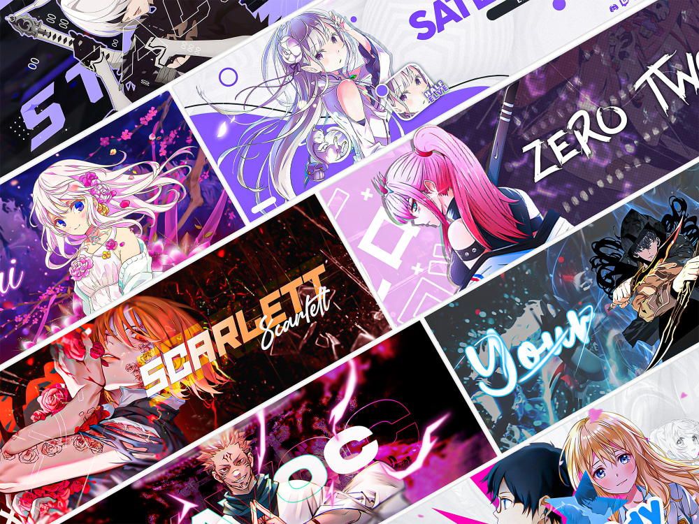 anime twitter headers on Behance