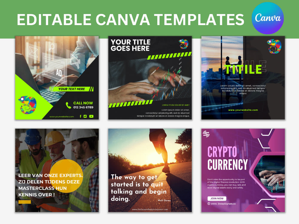 GIF Animation Engagement Pack . Instagram Templates Canva . 