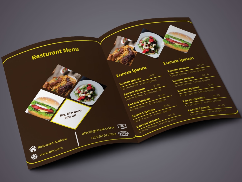 A unique eyecatching restaurant menu design Upwork