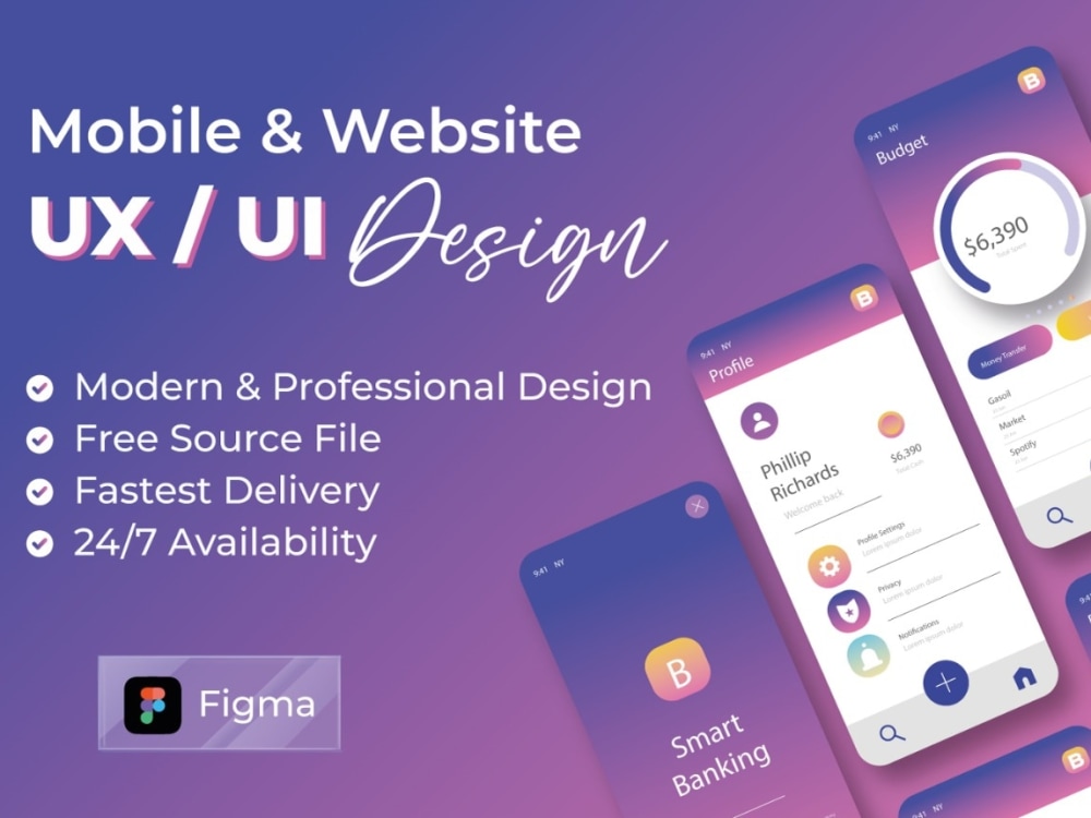 Awesome and modern mobile and web app UI UX with Figma | Upwork