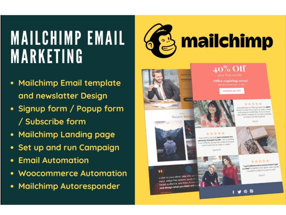MailChimp landing page MailChimp automation Email Campaign Upwork