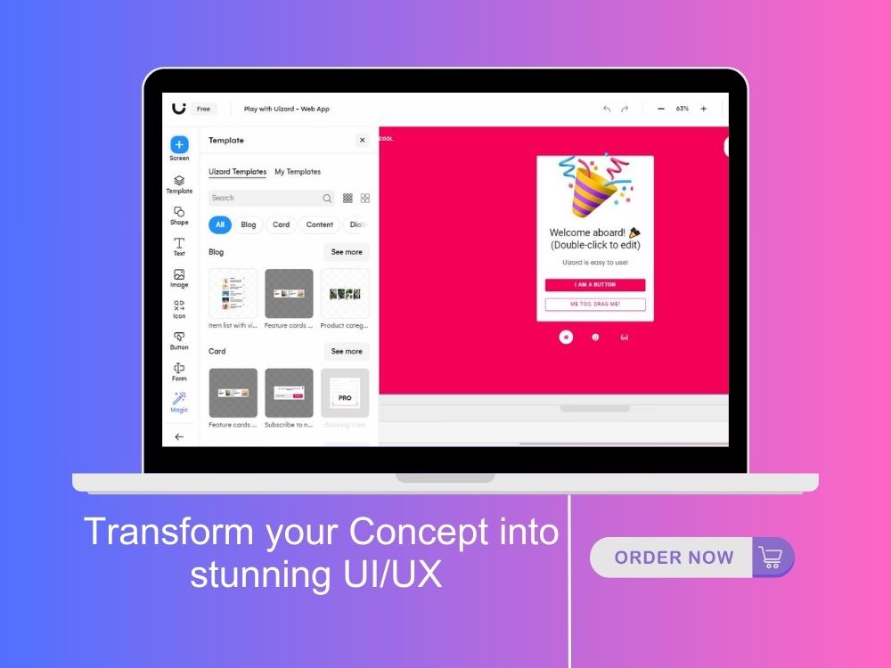 Create an ai powered wireframe design ui ux using uizard | Upwork