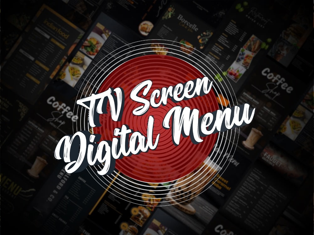A restaurant Tv Screen Digital Menu Board, Digital Signage, food menu