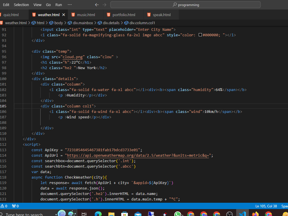 A best Weather web application which I will design by using java script ...