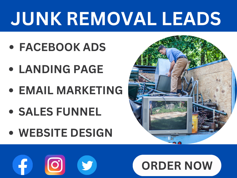 Junk removal leads trash hauling service leads rubbish garbage leads