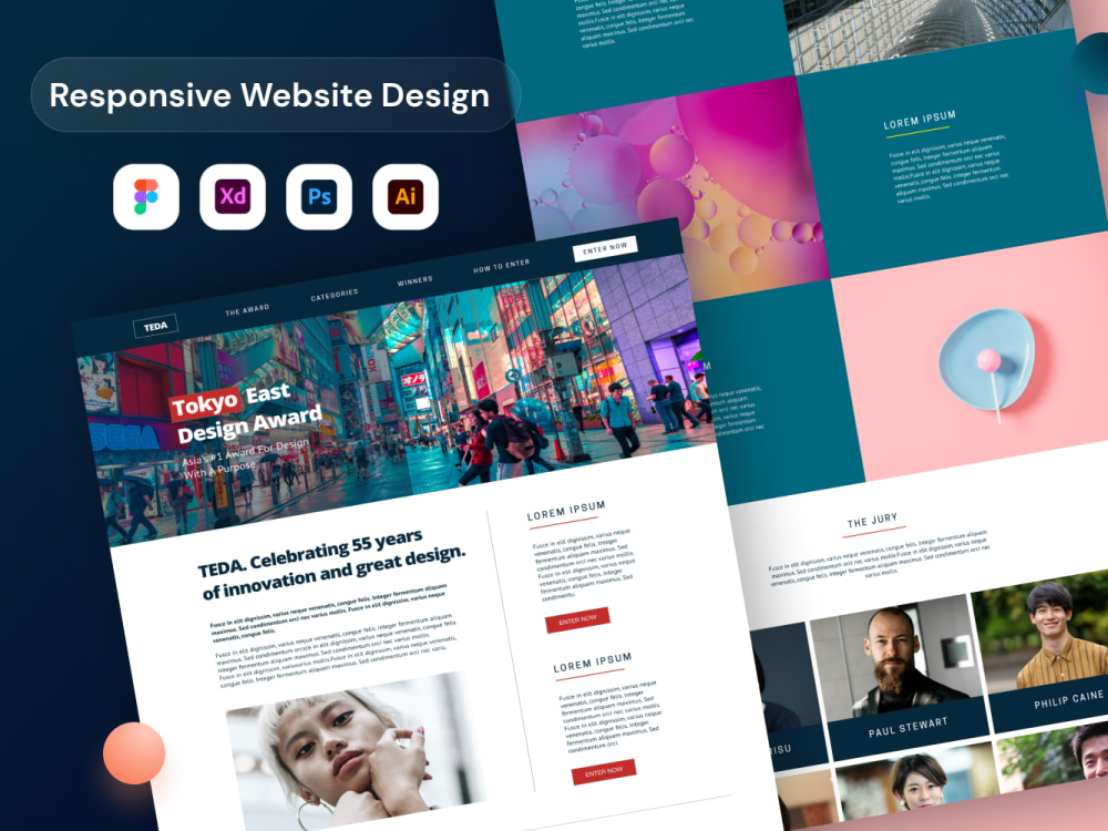 A responsive website design | UI/UX design | Figma | Upwork