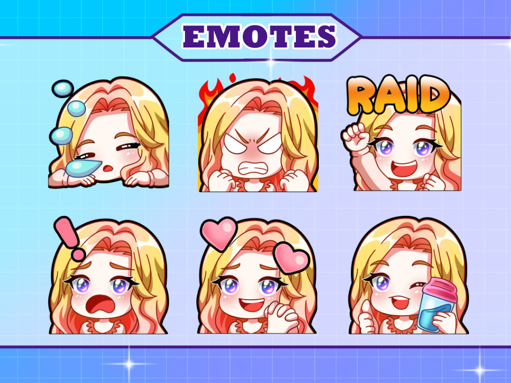 Twitch / Discord Emote Pack Among Us Blue 