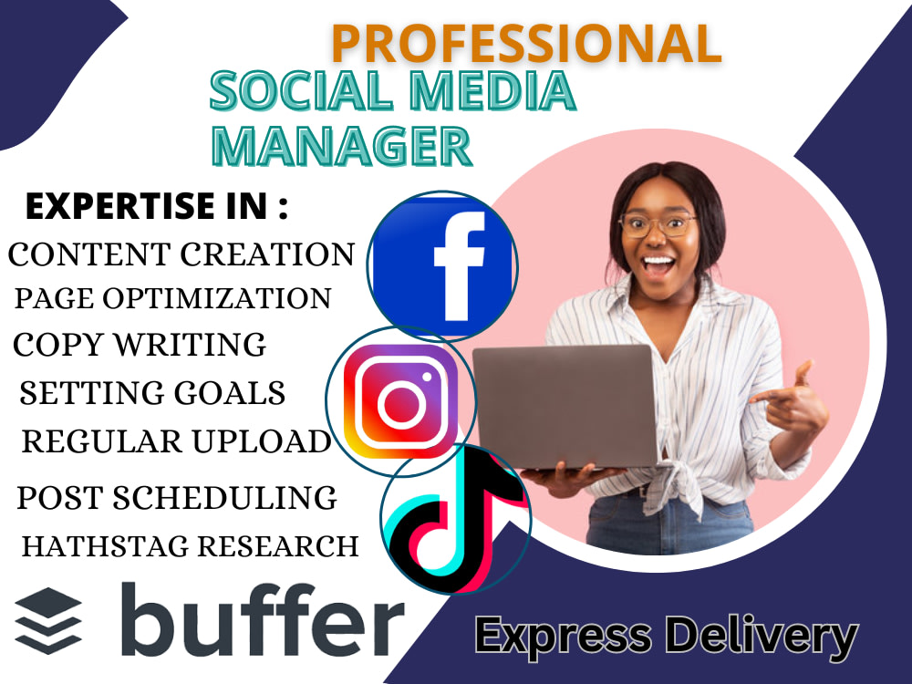 Social media marketing SMM social media manager social media management Upwork