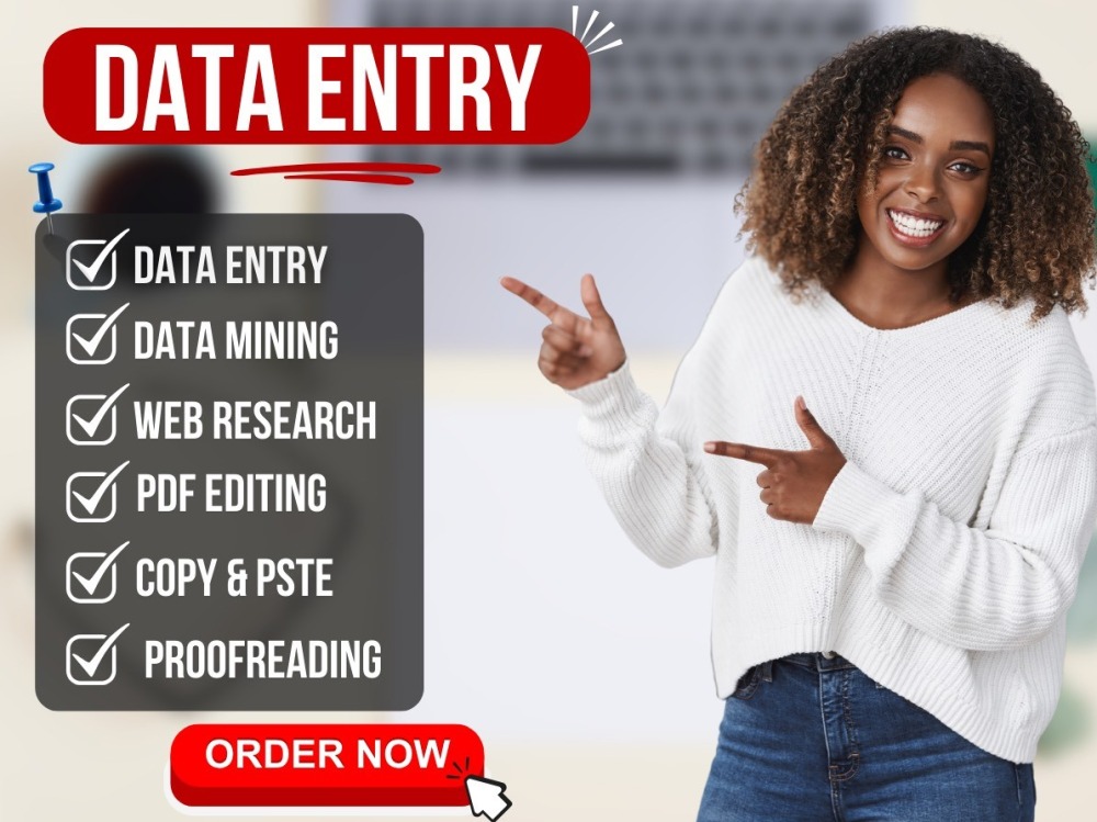 Data Entry Expert, proficient in typing, Excel, copypaste, and PDF