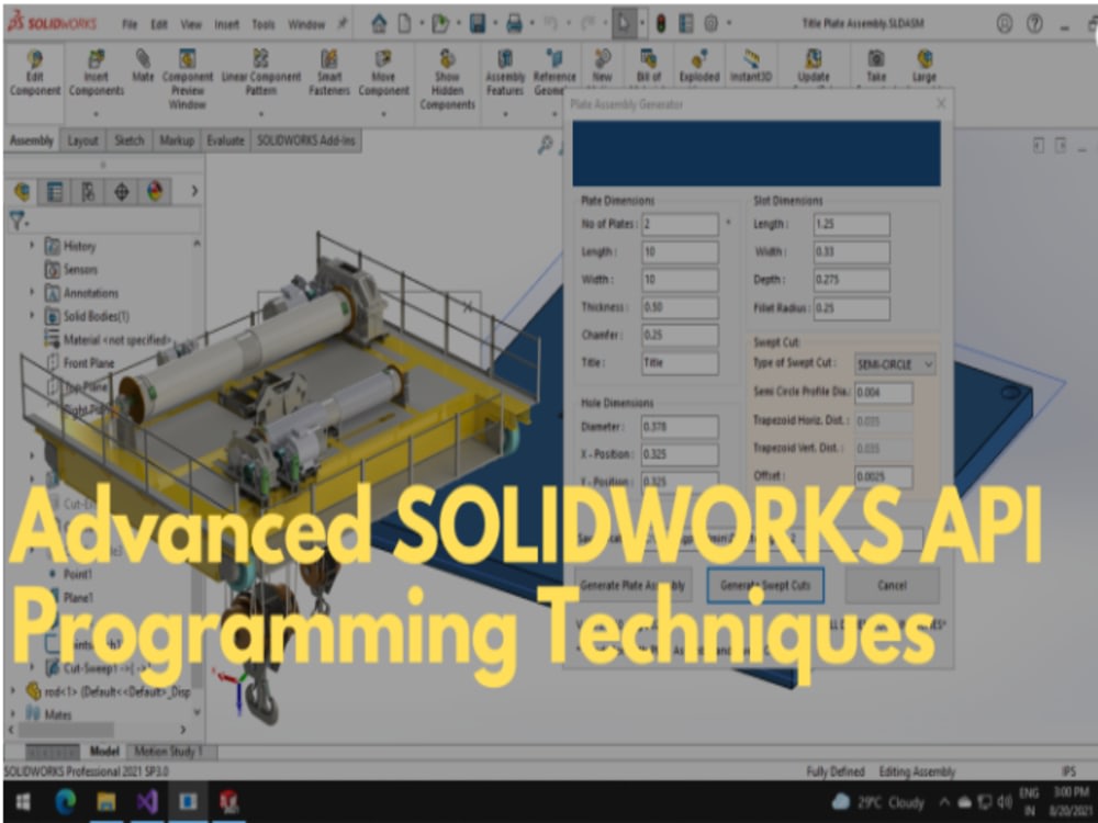 A Solidworks Api Macro For Design Automation Upwork A Solidworks Api Macro For Design Automation Upwork