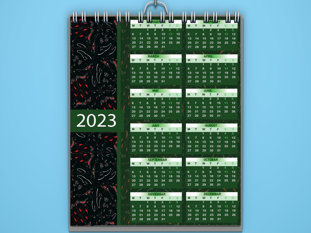 Designer wall and desk calendar, planner, workbook, journal Upwork