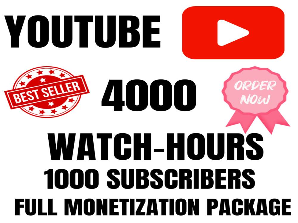 YouTube Watch hours 1k to 4k Watchtime Available for