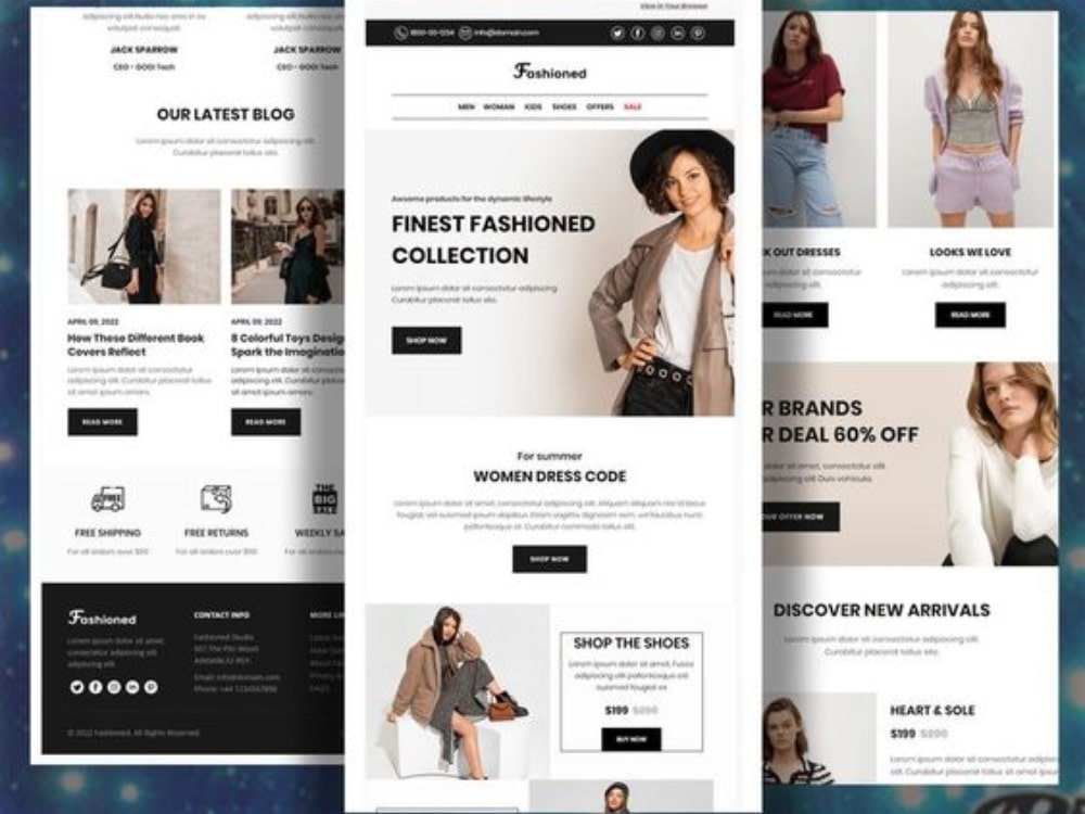 Newsletter template on beehiiv convertkit mailchimp substack klaviyo