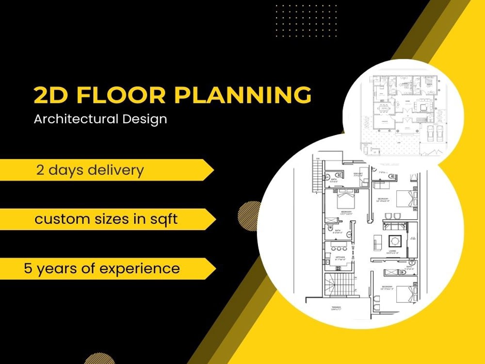 2d Project Example 2d floor plans of your projects | Upwork