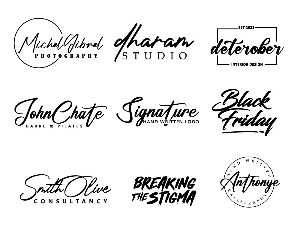 Premium handwritten, signature and cursive logo | Upwork