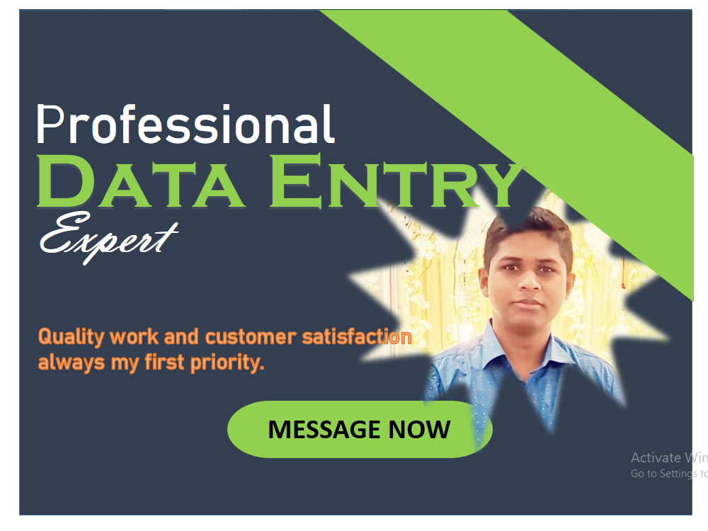 An Affordable Data Entry, Typing, Copy-Paste & Excel Spreadsheet