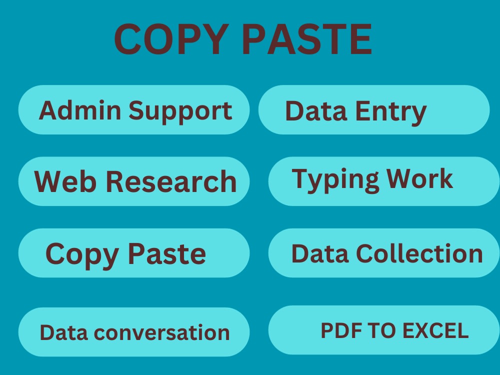 Copy Paste, Data Copy, Data Management Expert Upwork