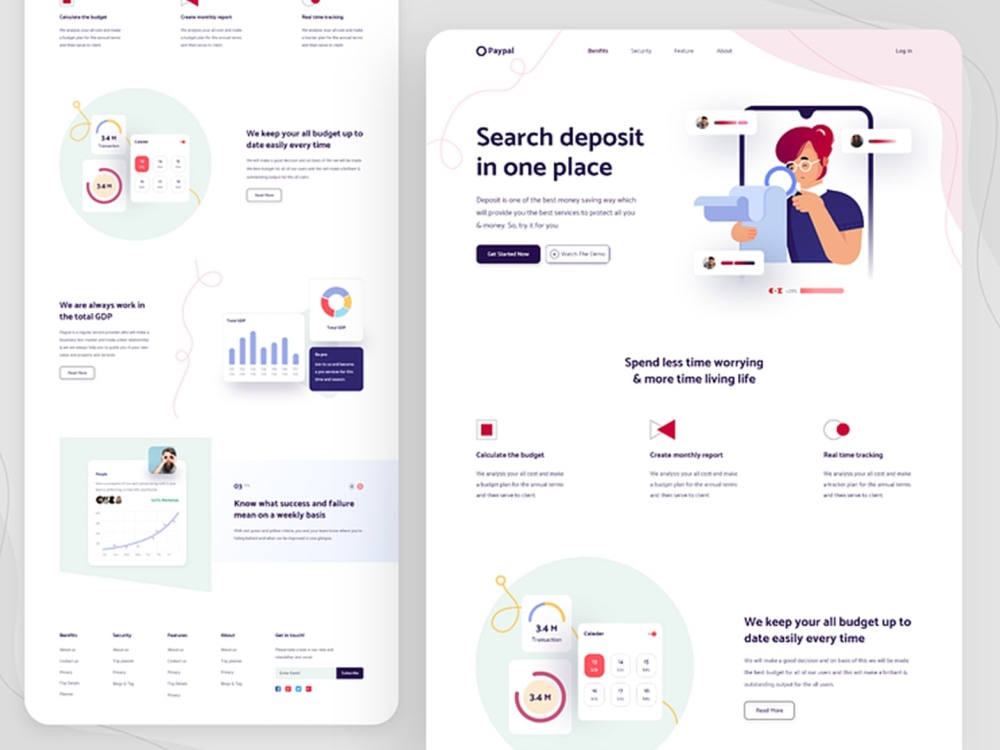 Modern responsive wordpress website or landing page | Upwork
