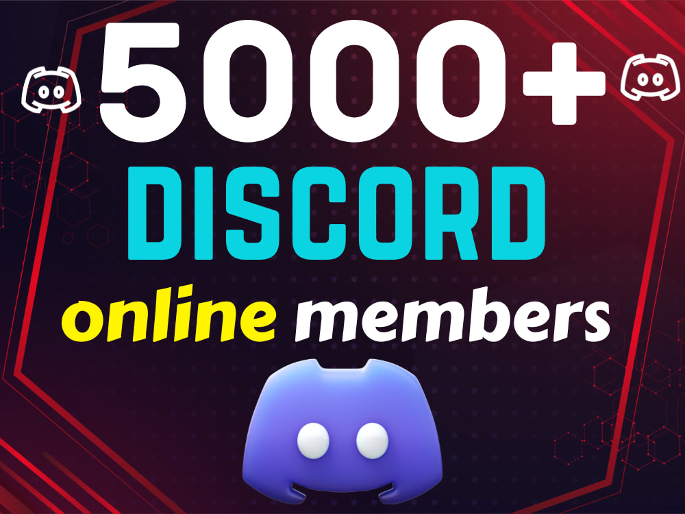 5,000+Discord members 🟢Online Verified Discord Member for your server