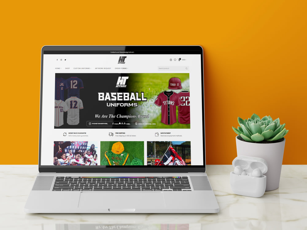 Baseball Jersey Designs - Market - Webflow Ecommerce Website Template