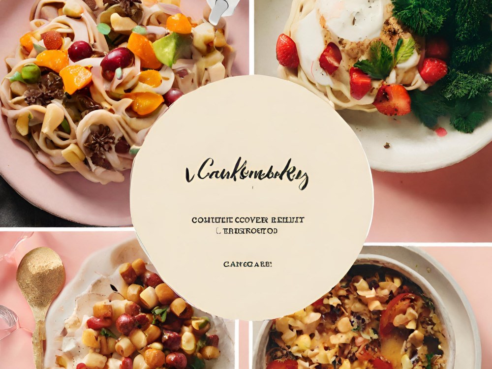 Fantastic cookbook writing and design, healthy food recipe book menu