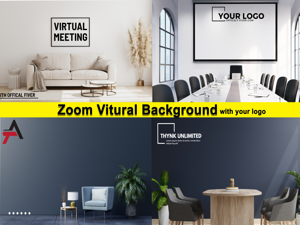 Design a custom zoom virtual background with your logo in 2 hr | Upwork