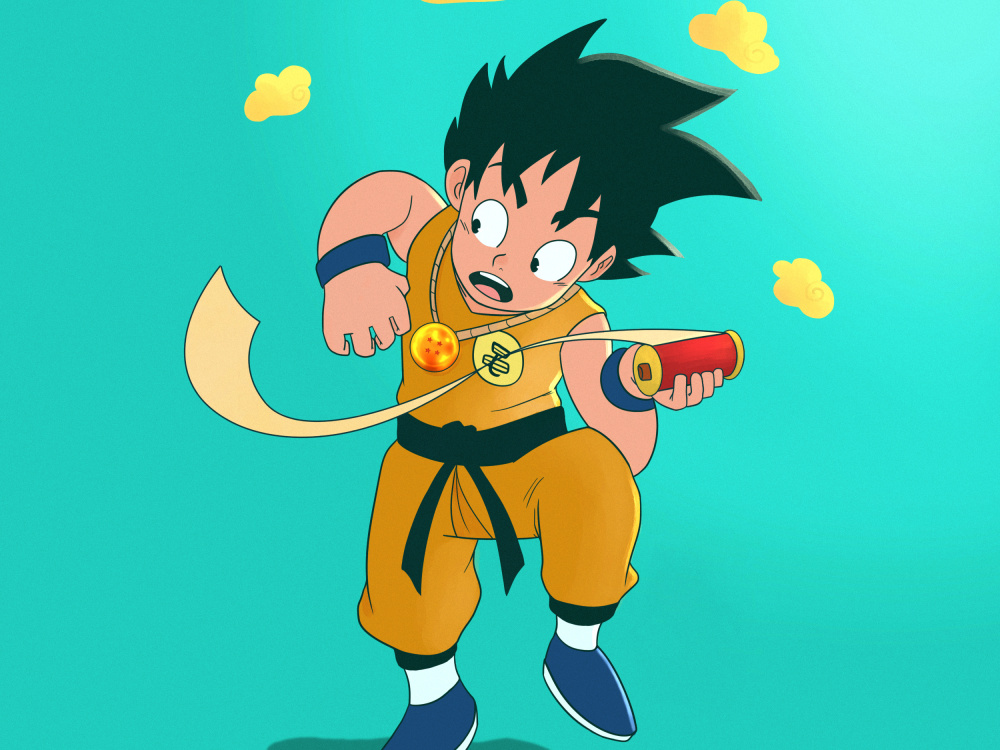 Fly with the young Goku in this Anime Live Wallpaper - free download