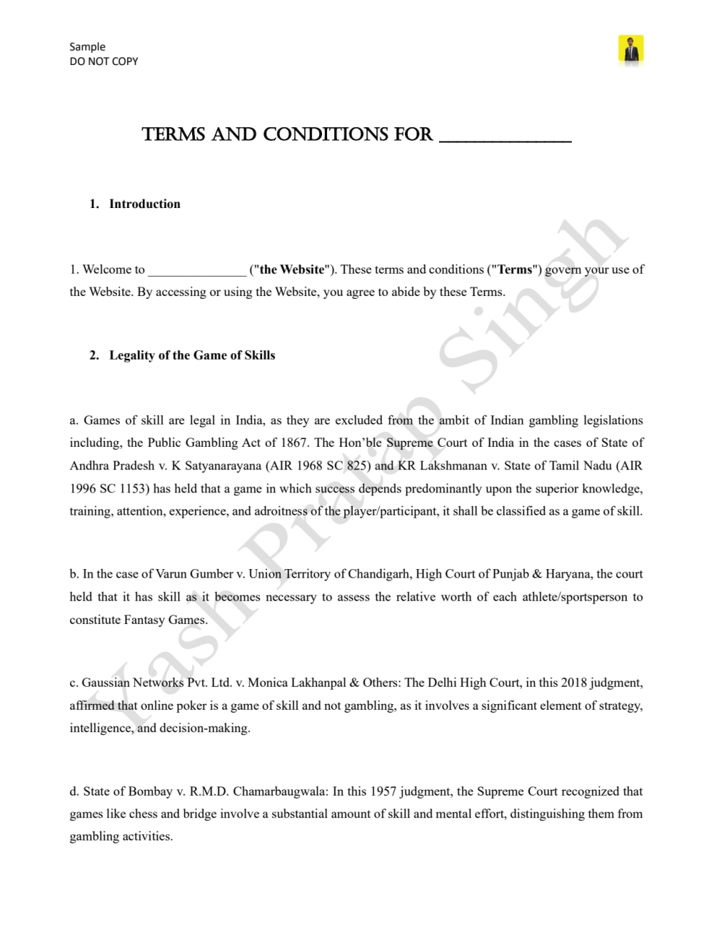 Drafted terms & conditions for website | Upwork