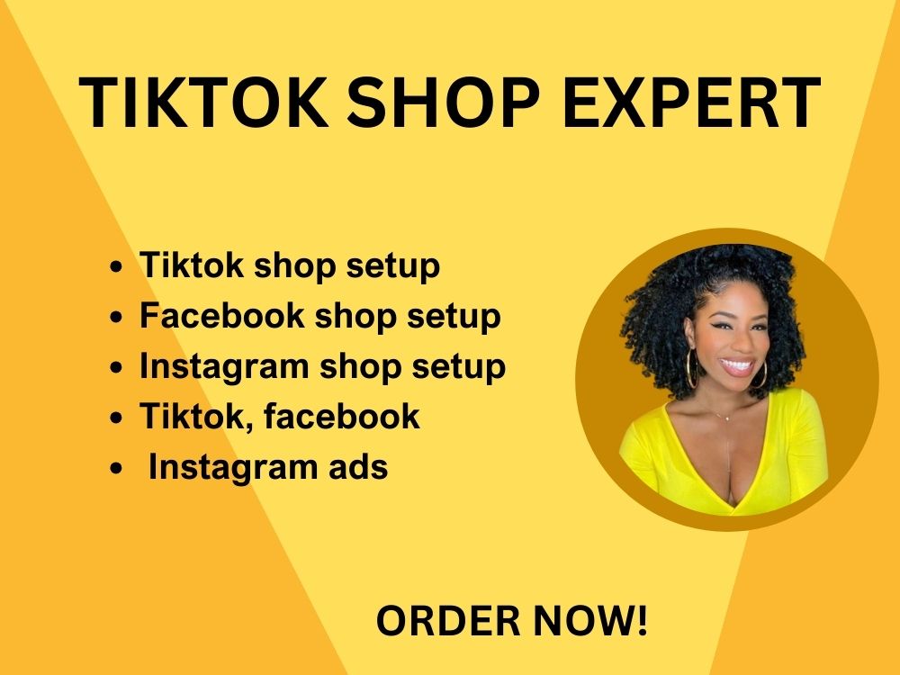 Tiktok shop instagram shop facebook shop and tik tok shop Upwork