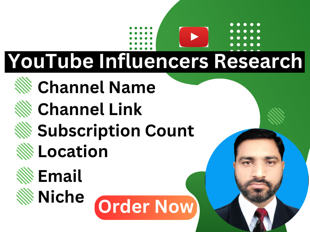 Accurate Youtube Influencers List. | Upwork