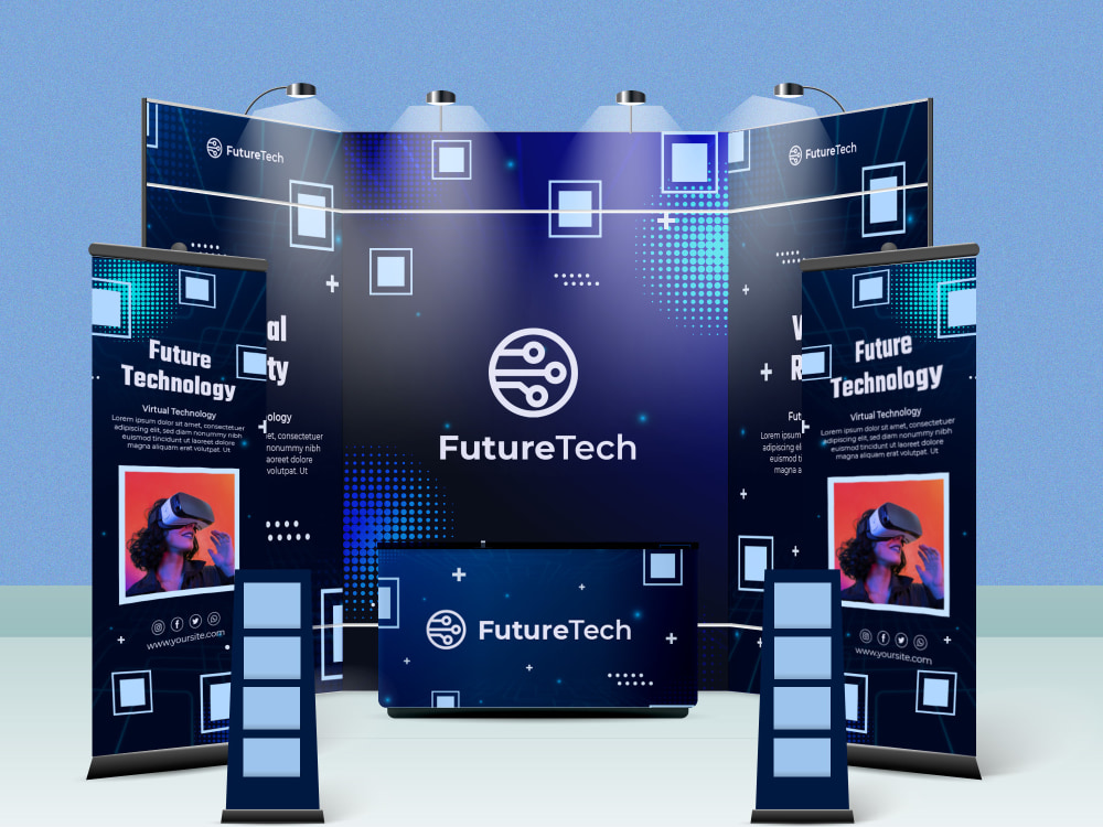 Attractive trade show booth design, backdrop & exhibition design Upwork