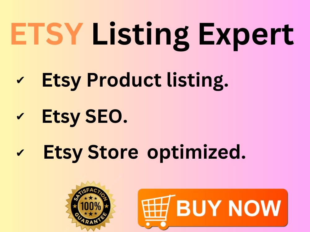 Professional Etsy Product Listings and Optimization Upwork