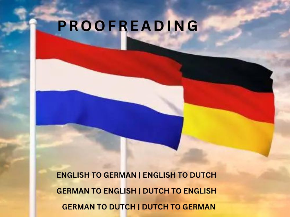 Flawless translation of English to German/Dutch files delivered to you
