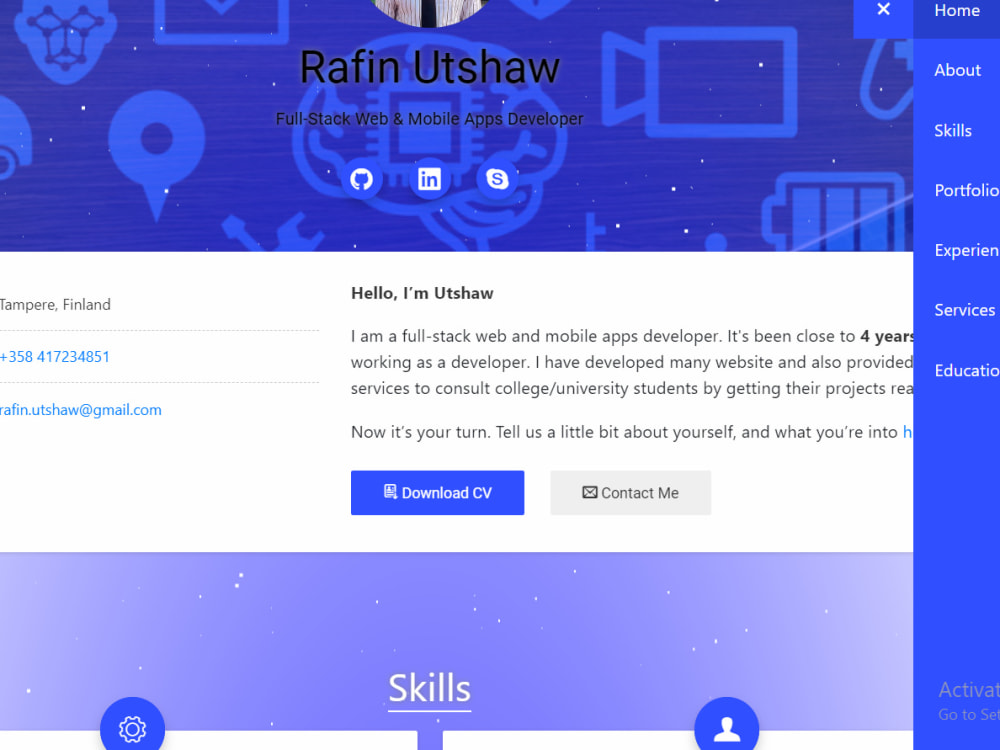 A portfolio website to showcase you or your company. | Upwork