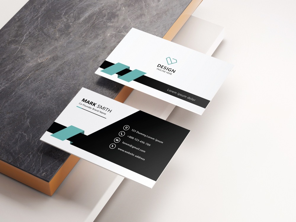 A professional minimalist business card design for your company. Upwork
