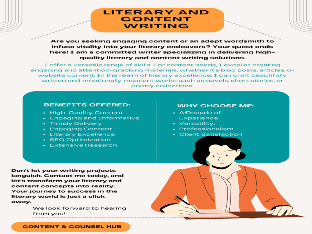 EXPERT LITERARY CONTENT WRITING. Upwork