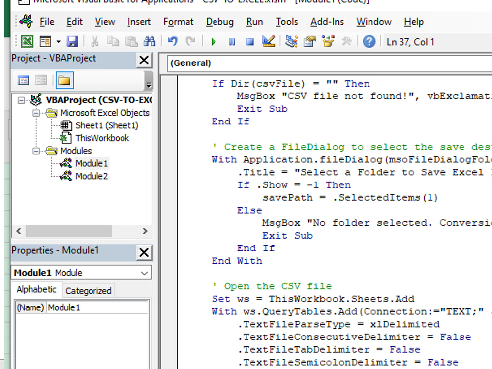 A macro to convert CSV files to the desired excel format, max 10