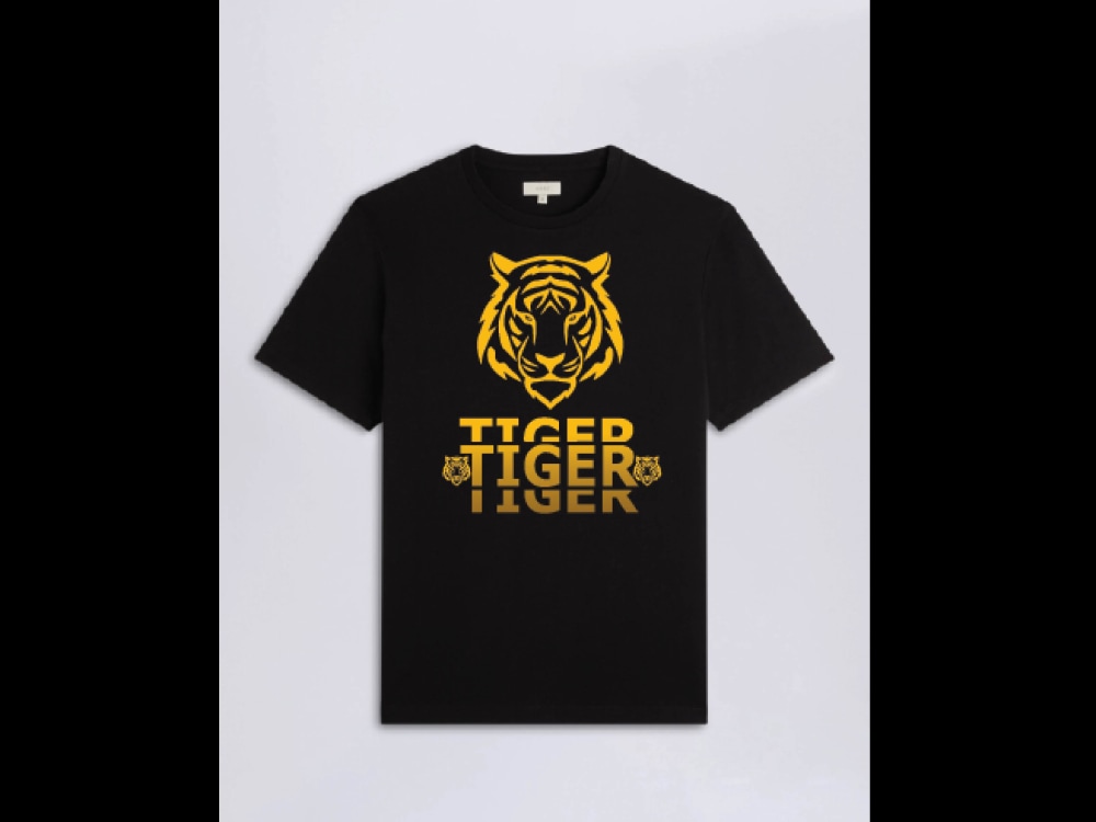 Tiger T-shirt Design. Poster and Sticker Graphic by Arazon Vector