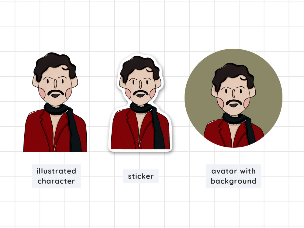 Personalized illustrated characters for print or social media | Upwork