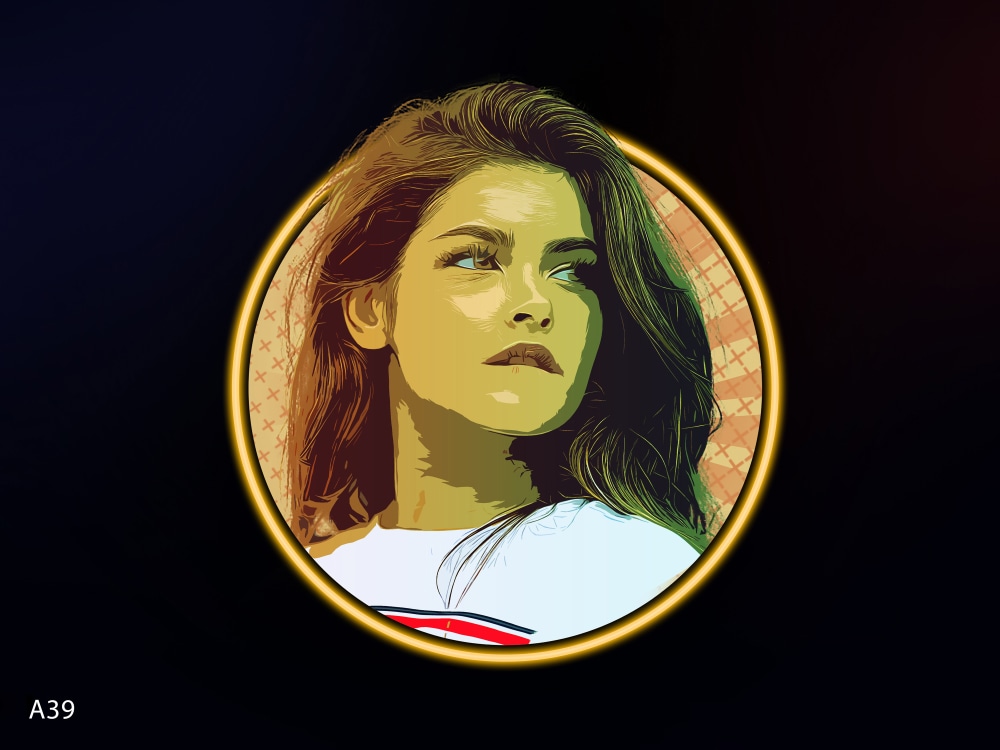 Comic Vectorized Cartoon Art Portrait & other 10 Different Portrait ...