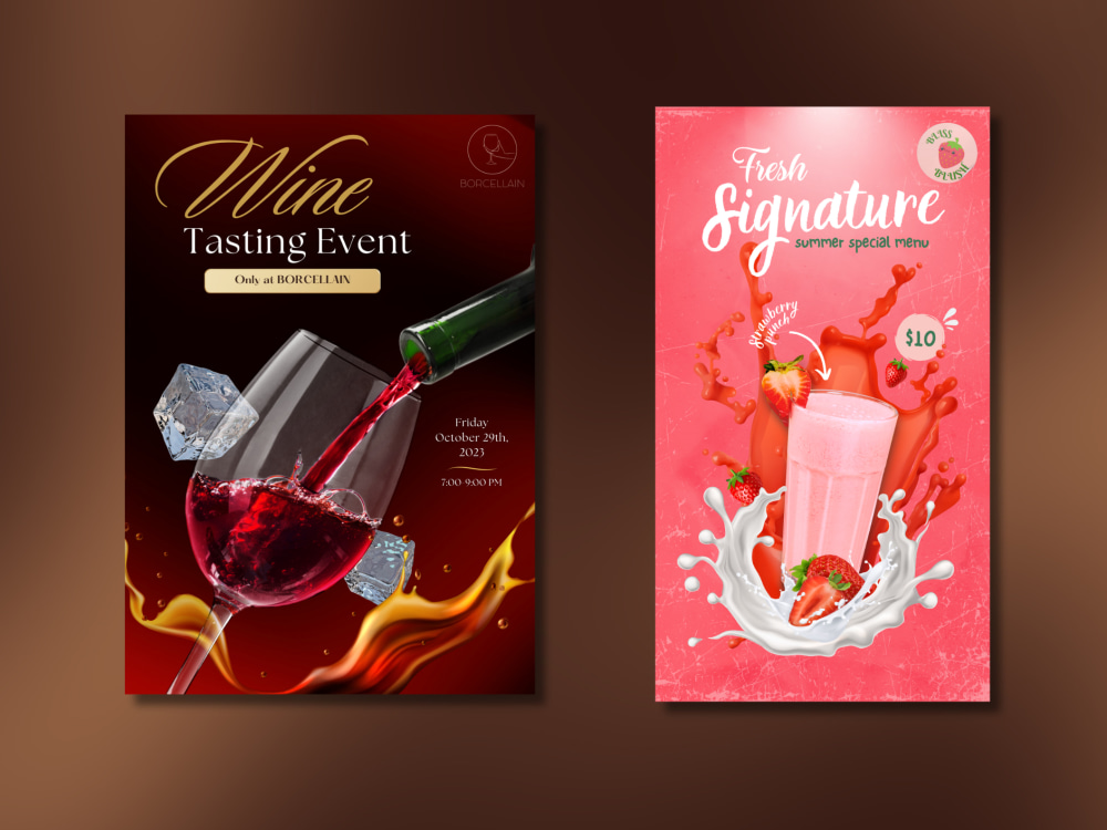 An eyecatching Poster Ad for professional and branding use Upwork