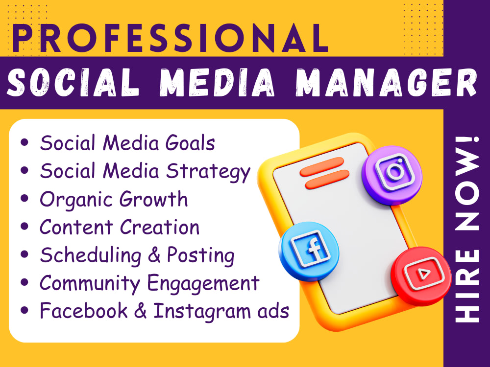 A professional social media manager Upwork