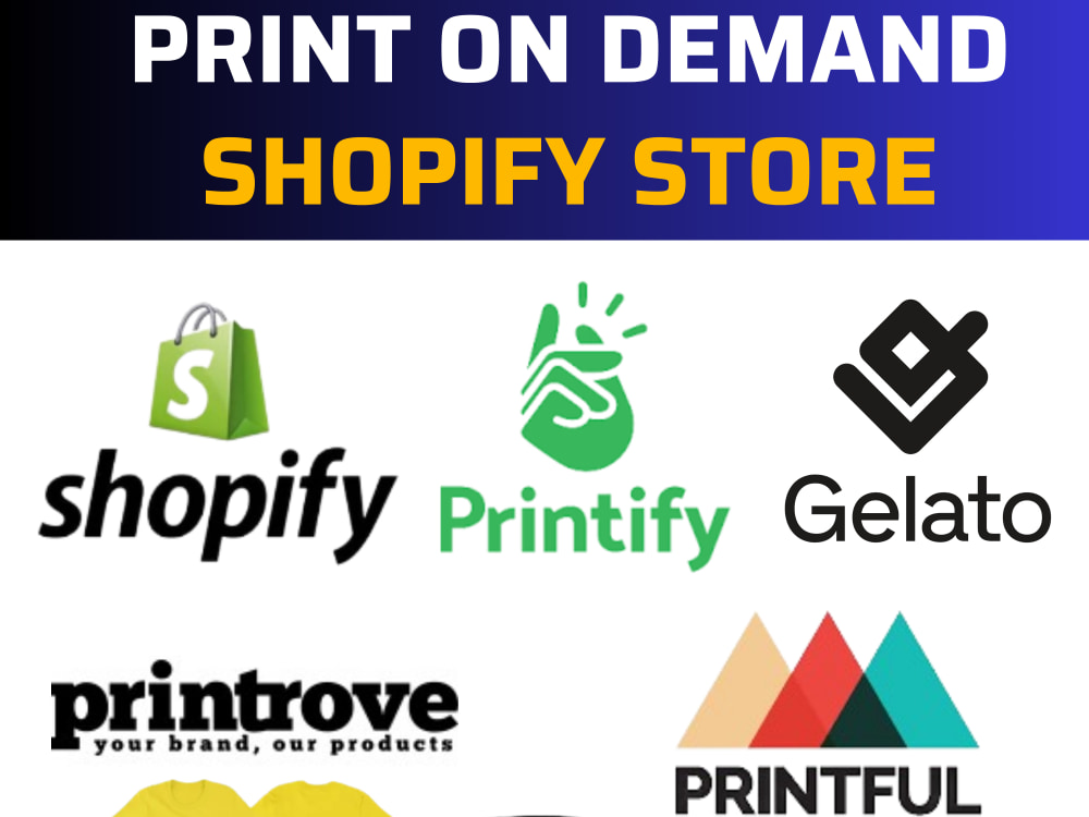 Shopify Print On Demand Store Printful Printify Website | Upwork