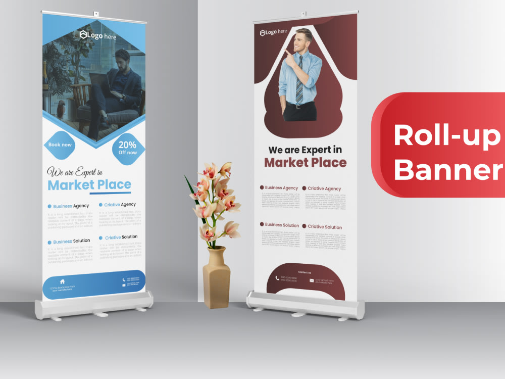 Roll-up banner, billboard, signboard design | Upwork