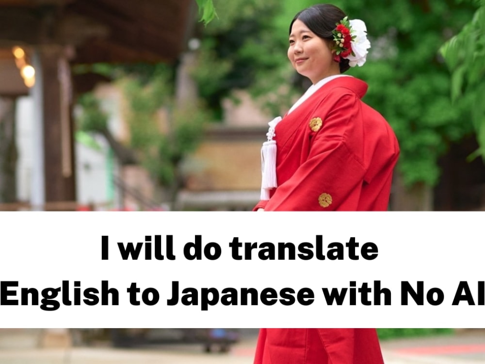 Translate English to japanese manually Upwork