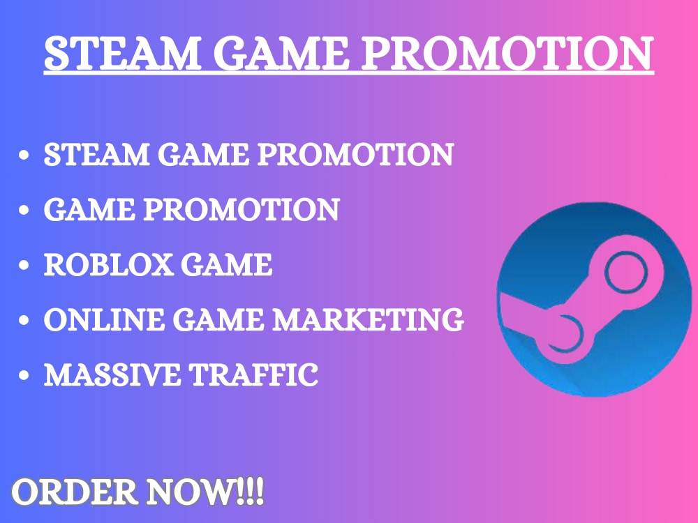 prmote steam game pc game roblox game online game to active gaming audience